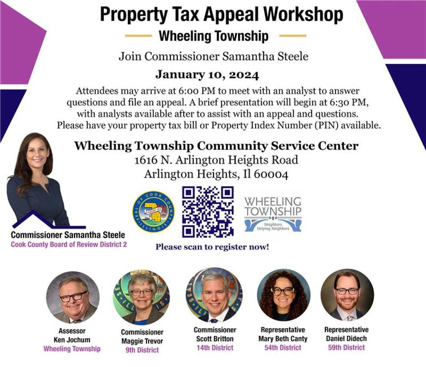 Wheeling Township Property Tax Hosted by Commissioner Samantha Steele Cook County